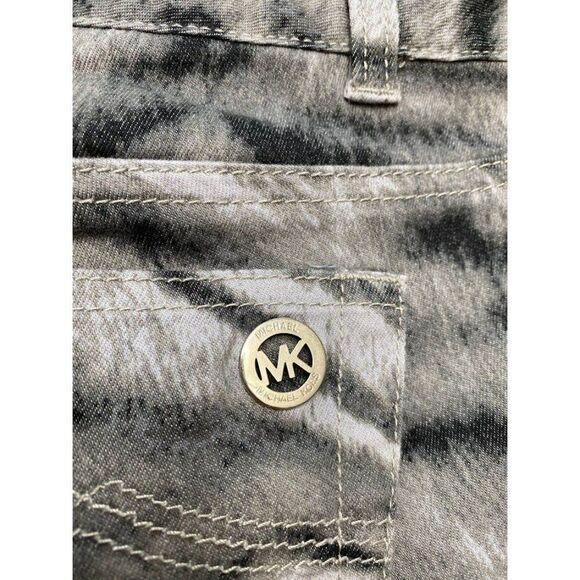 Michael Kors Gray‎ Black Tiger Animal Print  Pants size 8P 8 Petite - Picture 6 of 8